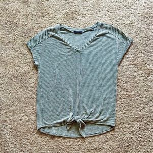 Gyft striped top with tie